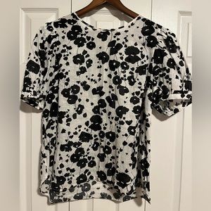 Worthington Black & White Linen Blouse